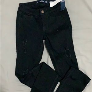 Hollister ripped low rise super skinny jeans